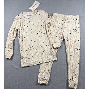 Dot Dot Smile soft Unisex Pajama Set Size 5/6 Star Print Sleepwear Long Sleeve